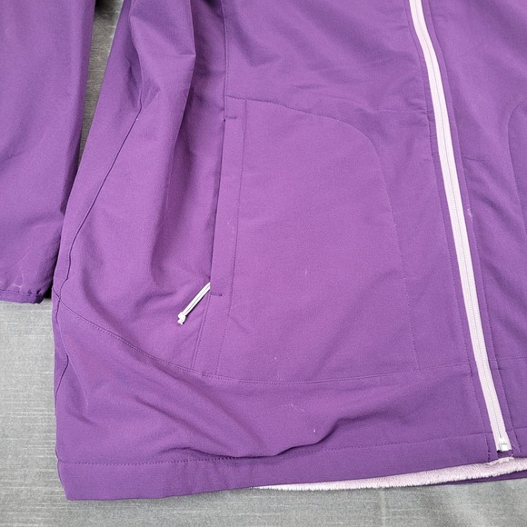 Duluth‎ Trading Co Womens Jacket Purple Fleece Lined Hooded Zip Up Size 2X - Picture 6 of 10